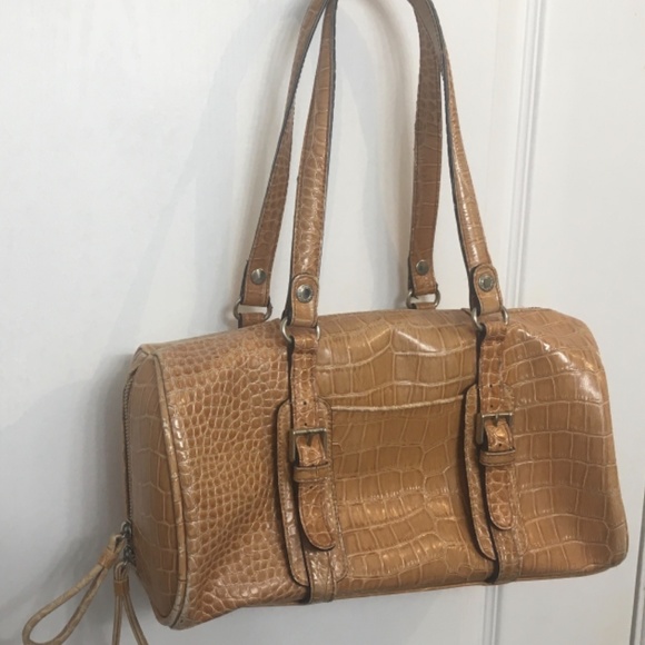 Liz Claiborne Vegan Crocodile Barrel Bag - iPad sz - Picture 12 of 12